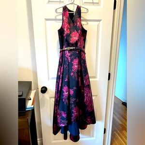 Eliza J Hi-low Ballgown Pink/Navy Size 2